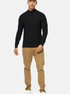 Indicode Herren Strickjacke - INWestmoon in schwarz