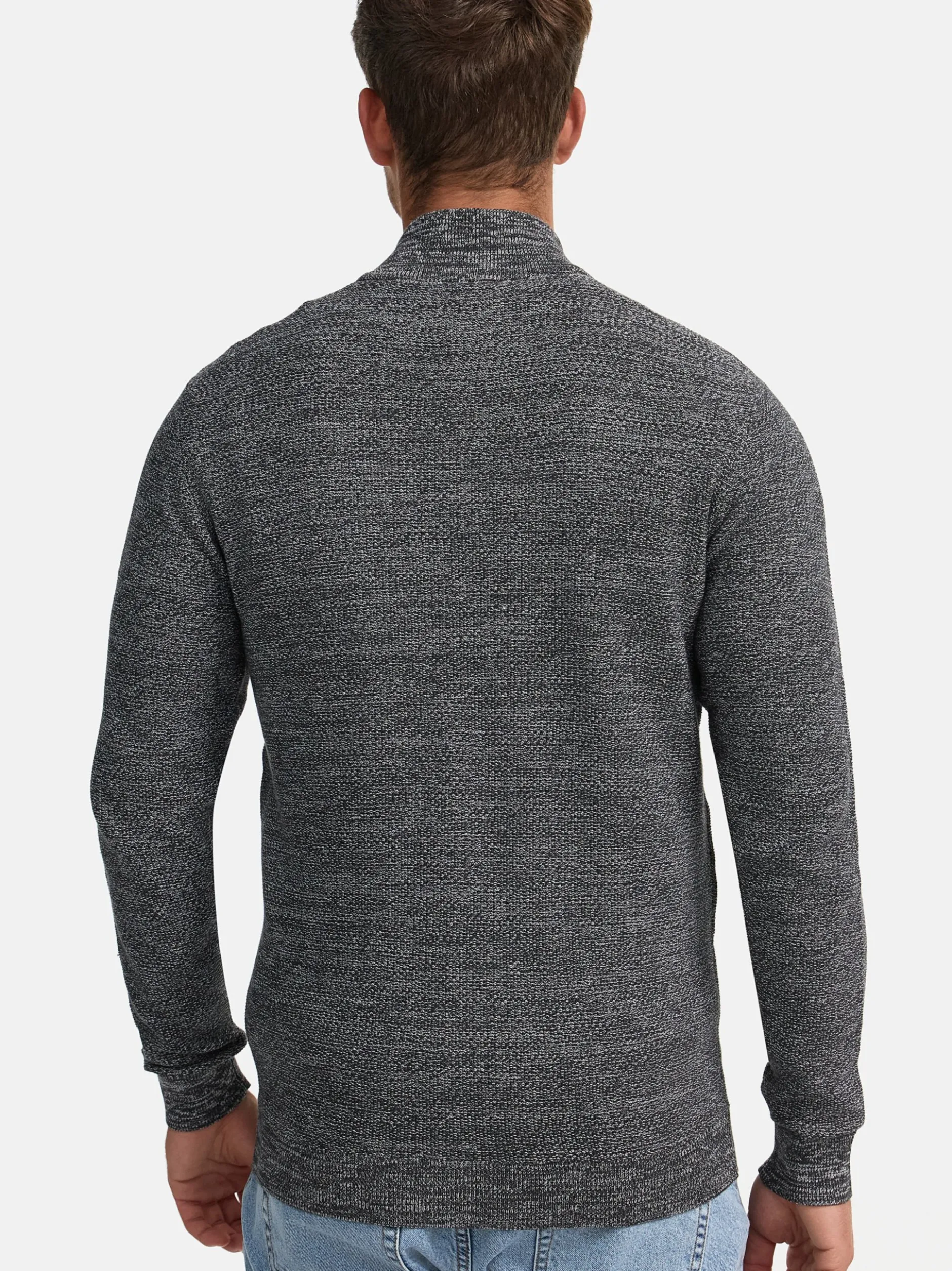 Indicode Herren Strickjacke - INWestmoon in anthrazit