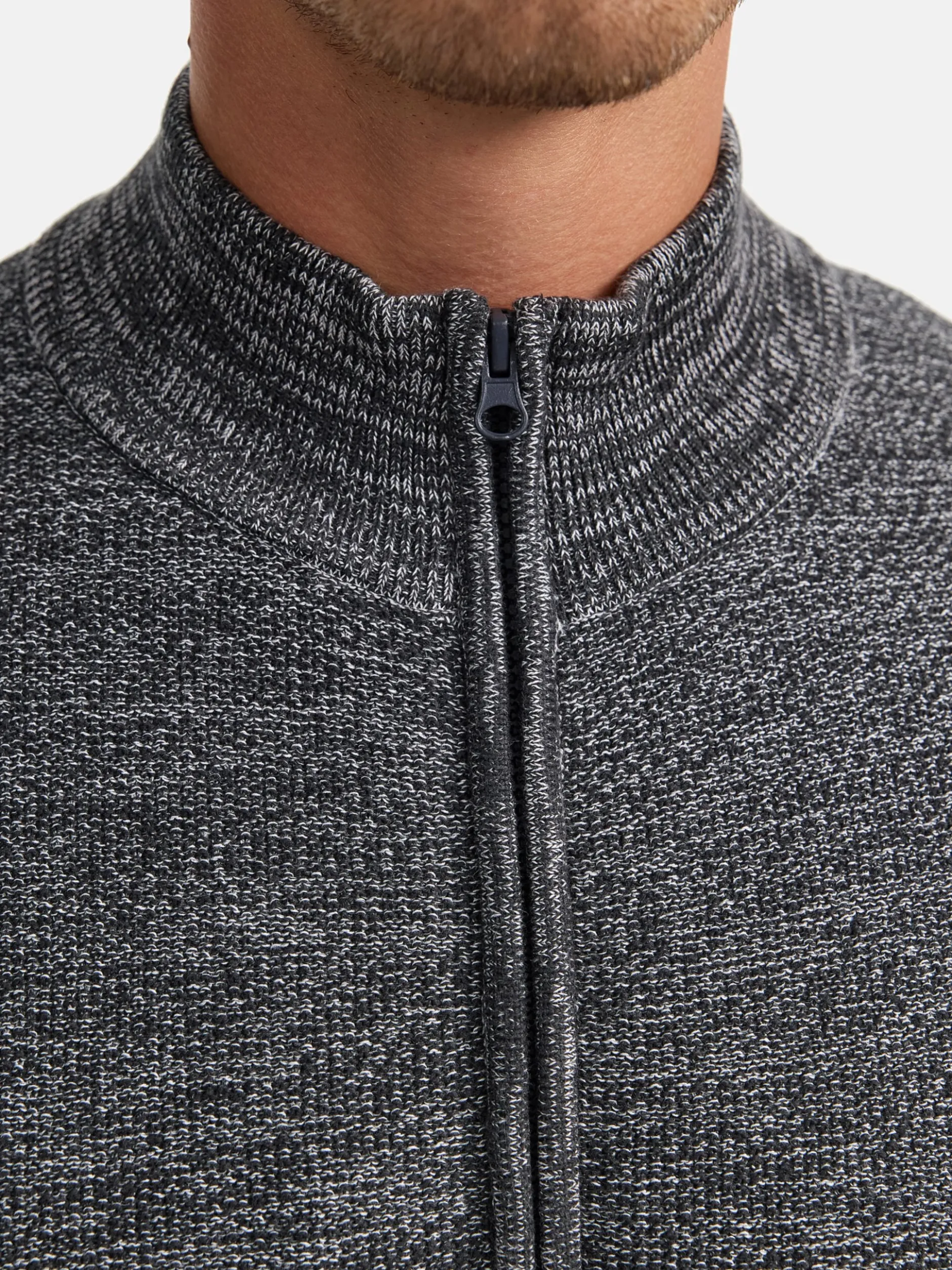 Indicode Herren Strickjacke - INWestmoon in anthrazit