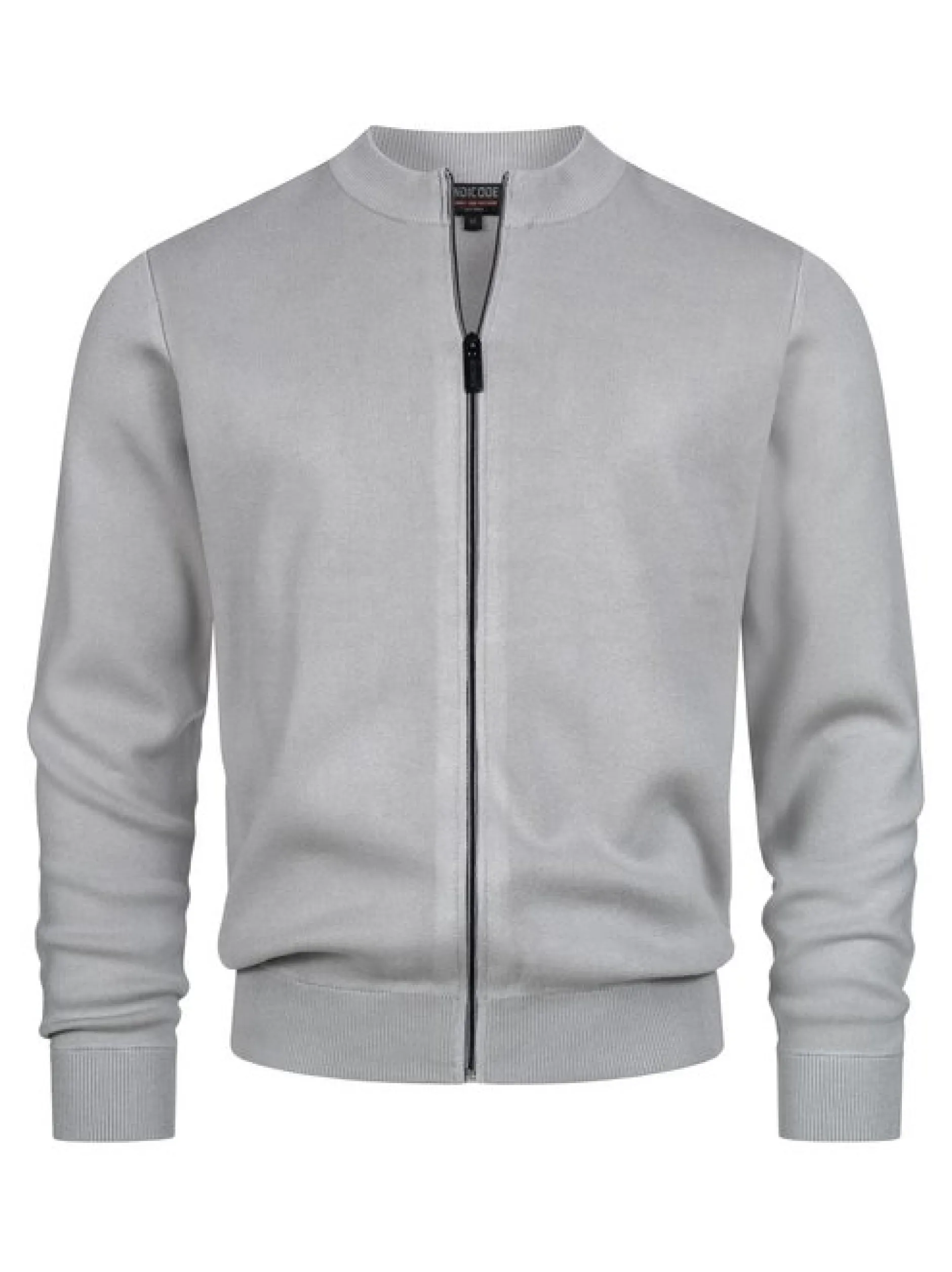 Indicode Herren Strickjacke - INLaos in hellgrau