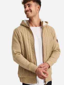 Indicode Herren Strickjacke - INRandolph in beige sand