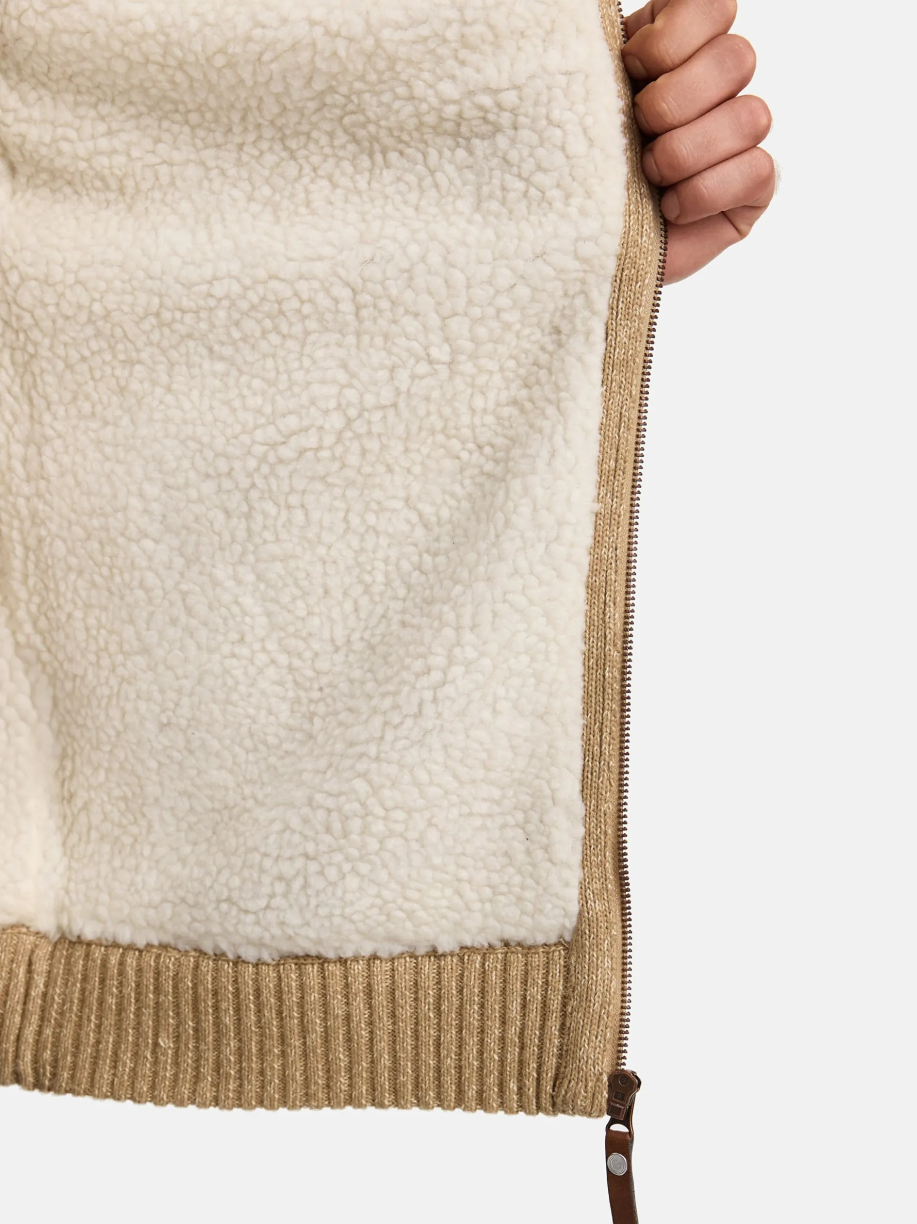 Indicode Herren Strickjacke - INRandolph in beige sand