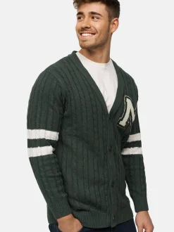 Indicode Herren Strickjacke - INJose in grün