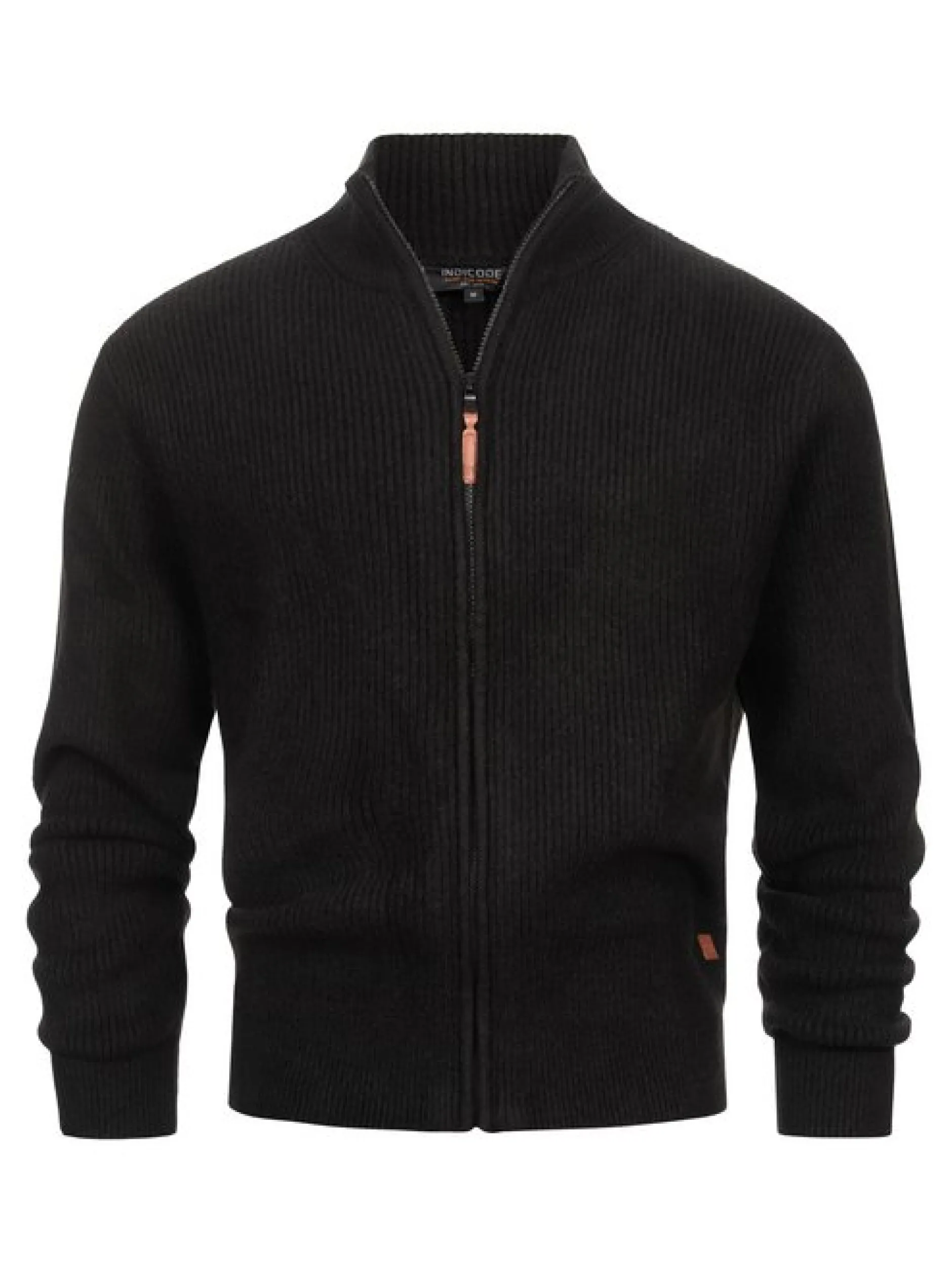 Indicode Herren Strickjacke - INPeace Cardigan in schwarz