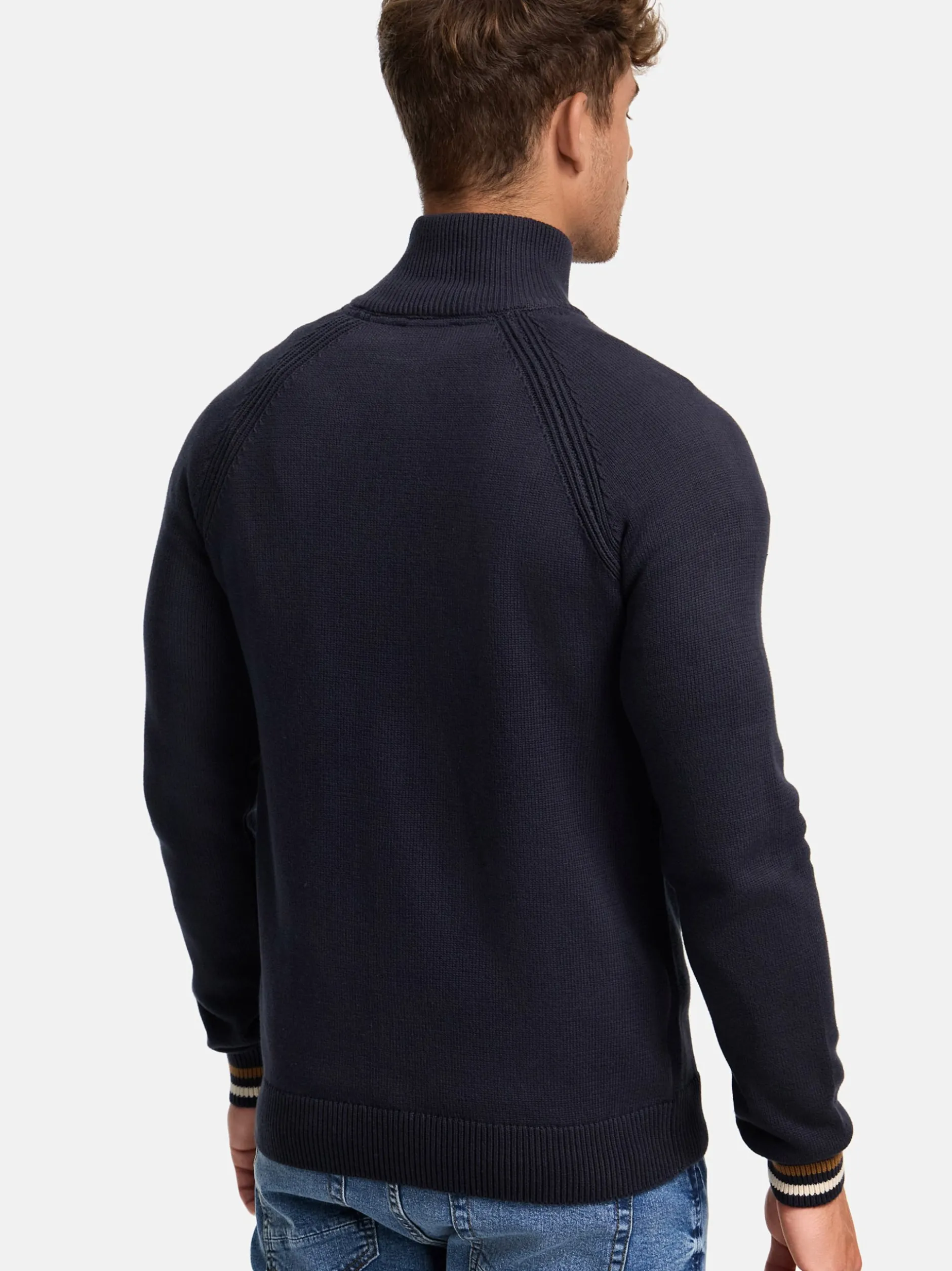 Indicode Herren Strickjacke - INArutemia in blau marine