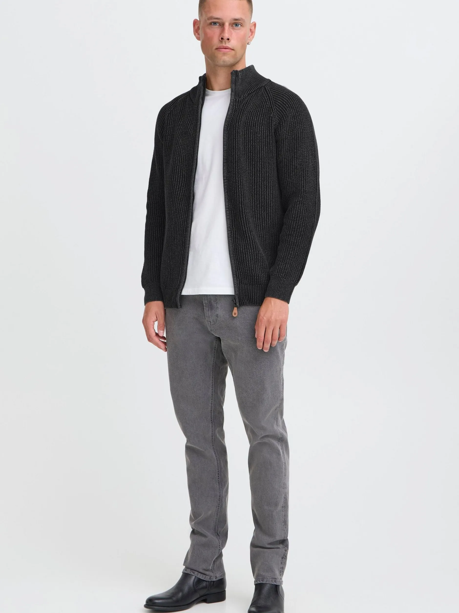Indicode Herren Strickjacke - IDRockly in schwarz