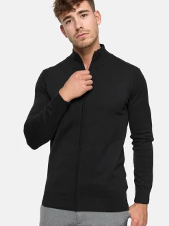 Indicode Herren Strickjacke - Lau in schwarz