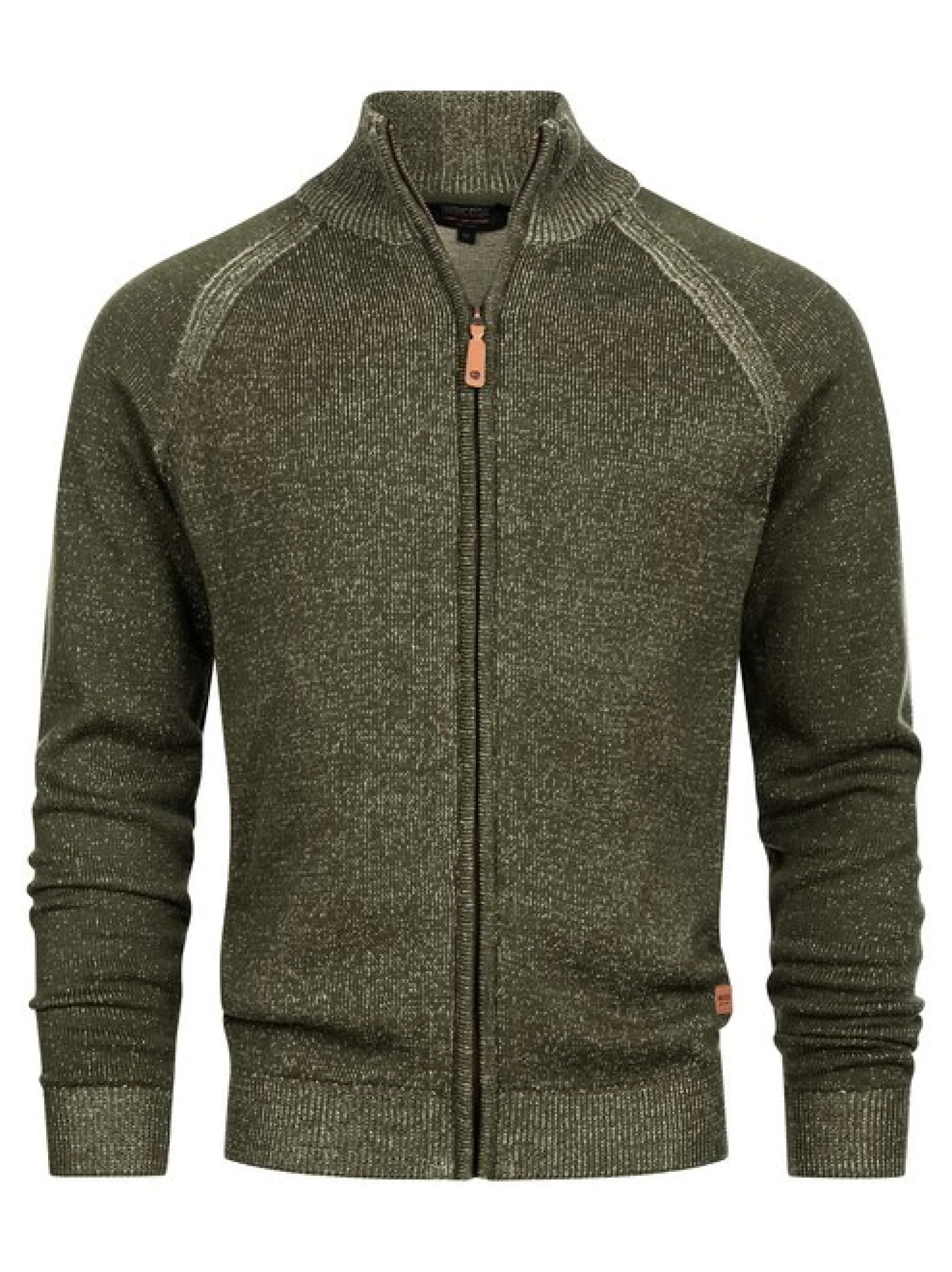 Indicode Herren Strickjacke - INMassum Cardigan in khaki