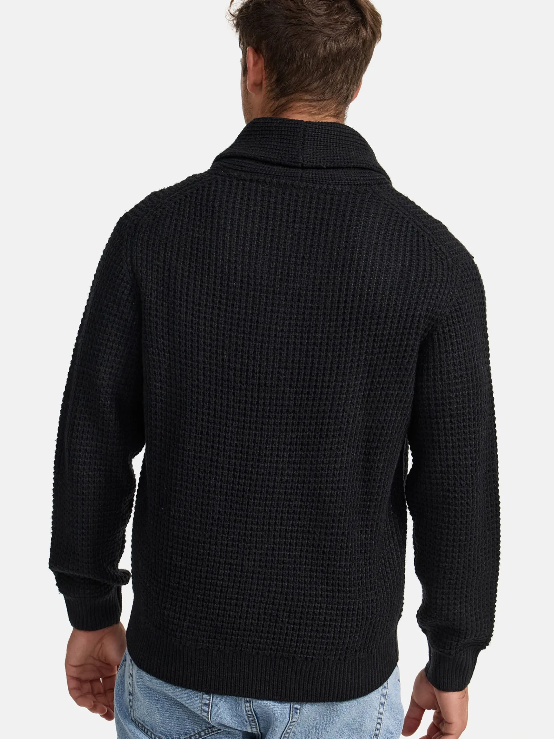 Indicode Herren Strickjacke - INBrandox in schwarz