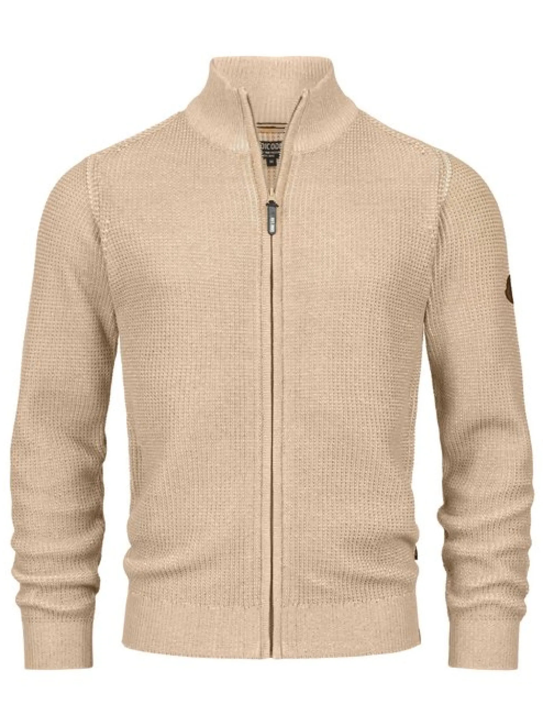 Indicode Herren Strickjacke - INLayton in beige