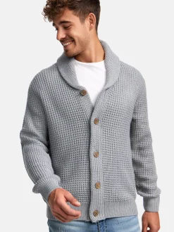 Indicode Herren Strickjacke - INBrandox in hellgrau grau