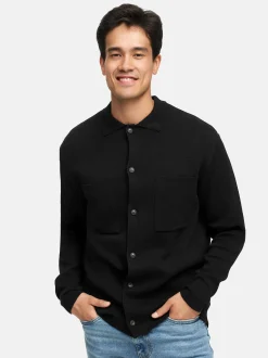 Indicode Herren Strickjacke - INBellino Cardigan in schwarz