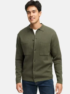 Indicode Herren Strickjacke - INBellino Cardigan in khaki