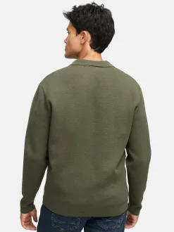 Indicode Herren Strickjacke - INBellino Cardigan in khaki