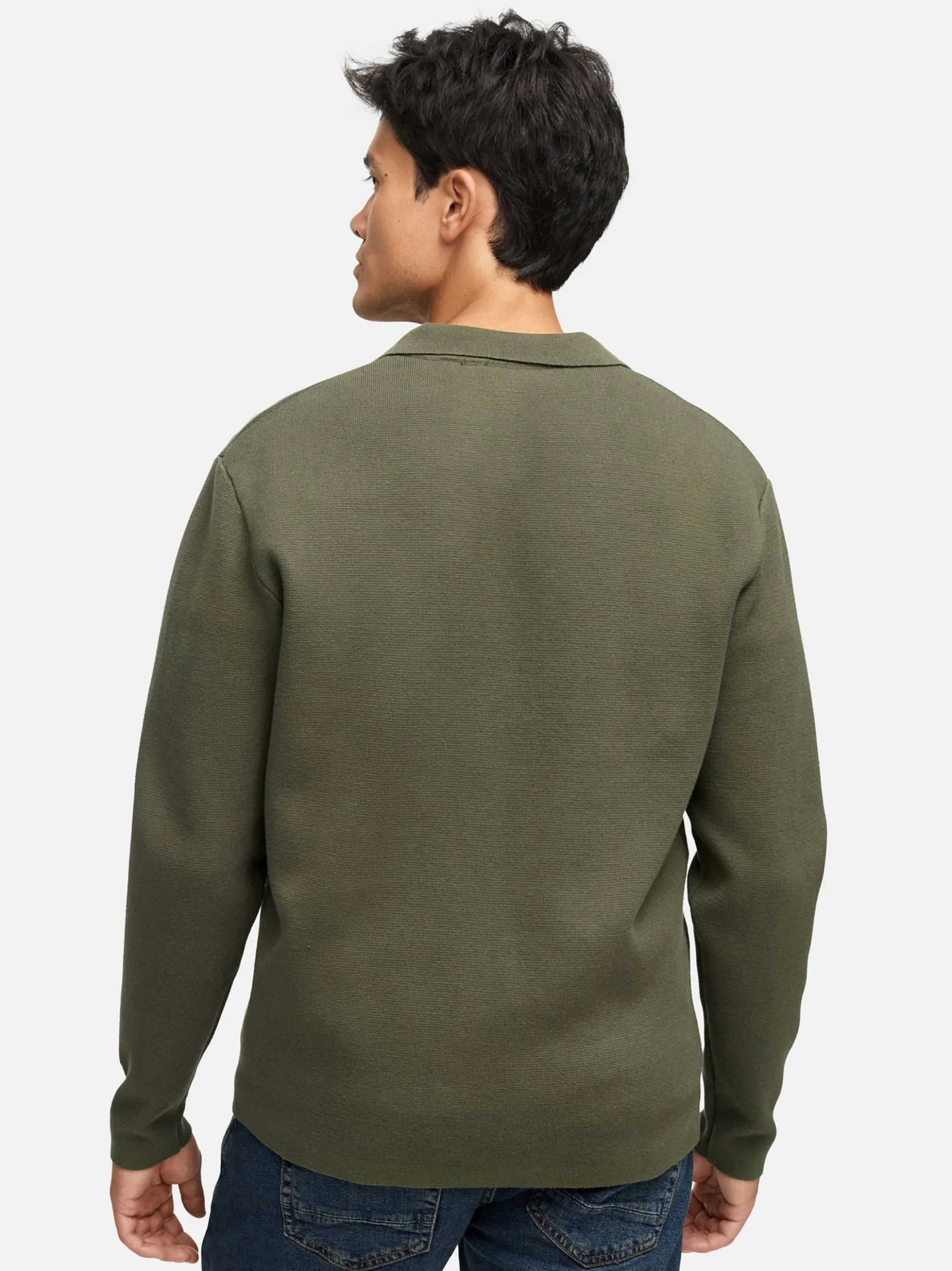 Indicode Herren Strickjacke - INBellino Cardigan in khaki