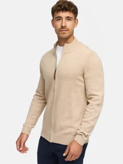 Indicode Herren Strickjacke - INMargous Cardigan in beige