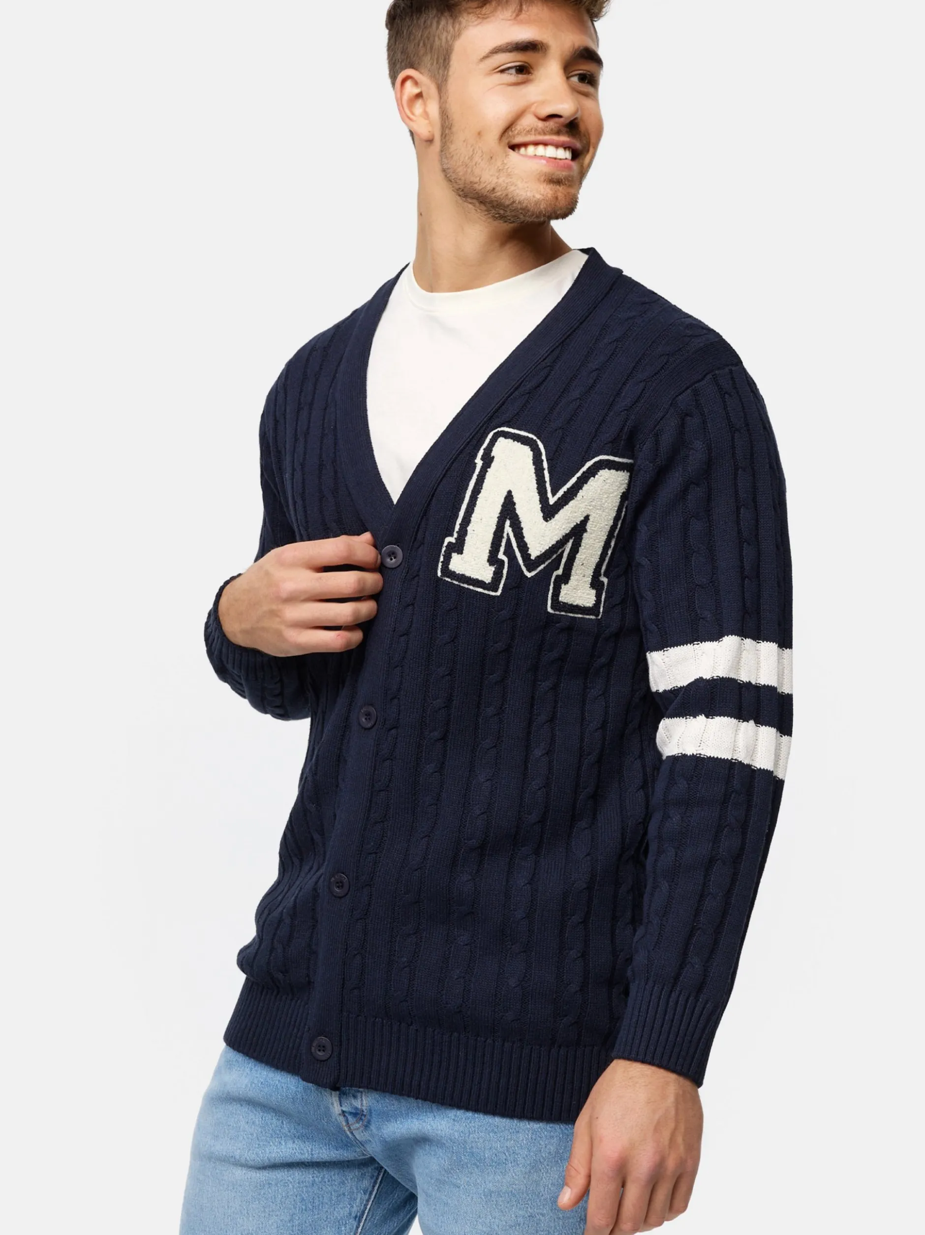 Indicode Herren Strickjacke - INJose in marine