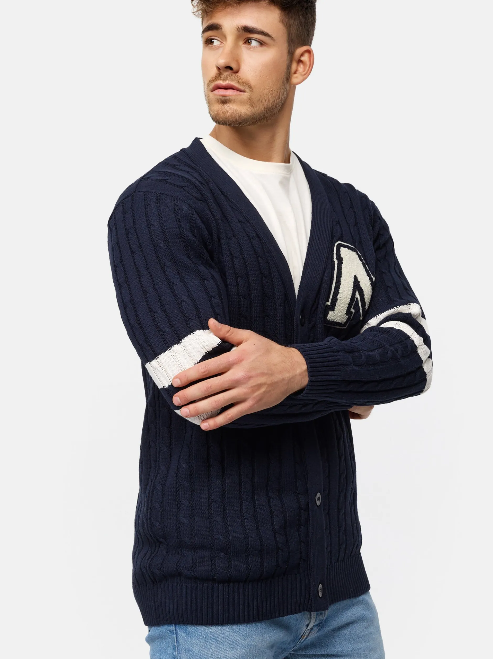 Indicode Herren Strickjacke - INJose in marine