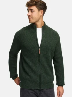 Indicode Herren Strickjacke - INPeace Cardigan in oliv grün