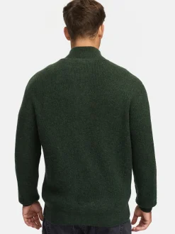 Indicode Herren Strickjacke - INPeace Cardigan in oliv grün