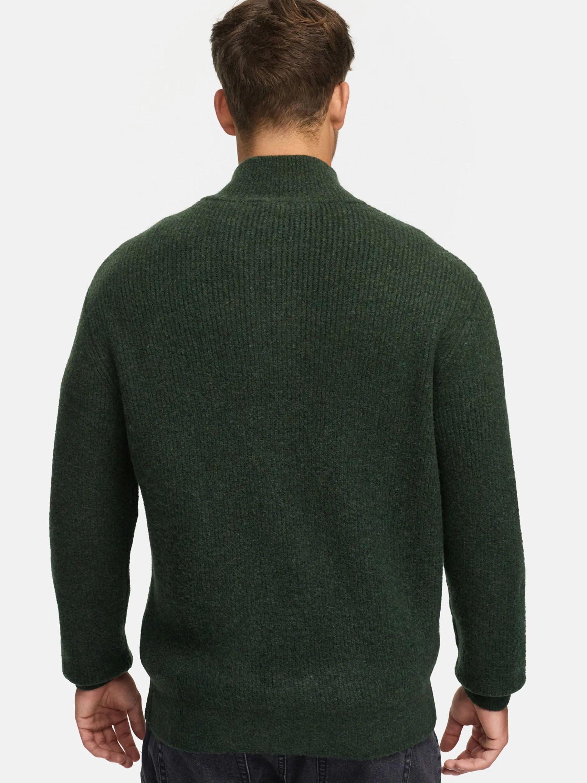 Indicode Herren Strickjacke - INPeace Cardigan in oliv grün