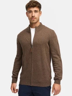 Indicode Herren Strickjacke - INMargous Cardigan in braun