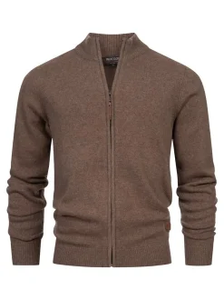 Indicode Herren Strickjacke - INMargous Cardigan in braun
