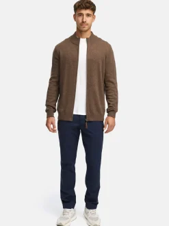 Indicode Herren Strickjacke - INMargous Cardigan in braun