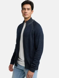Indicode Herren Strickjacke - INMassum Cardigan in blau