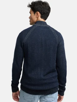Indicode Herren Strickjacke - INMassum Cardigan in blau
