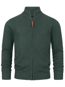 Indicode Herren Strickjacke - INLut in khaki