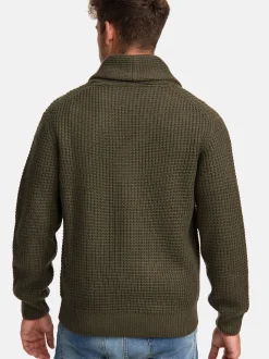 Indicode Herren Strickjacke - INBrandox in khaki