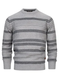 Indicode Herren Strickpullover - INScott in hellgrau