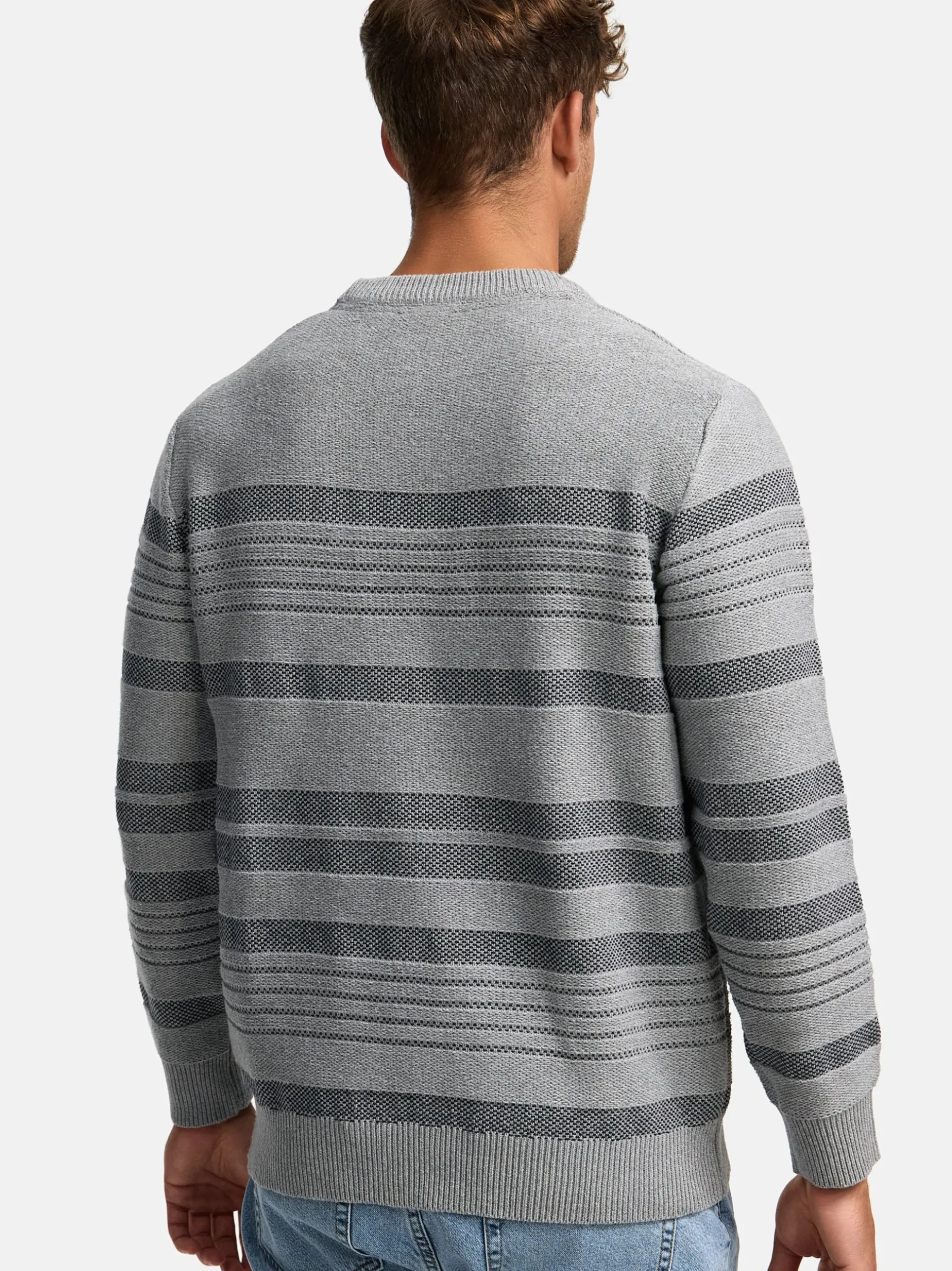Indicode Herren Strickpullover - INScott in hellgrau