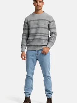 Indicode Herren Strickpullover - INScott in hellgrau
