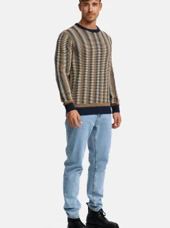 Indicode Herren Strickpullover - INScott in braun
