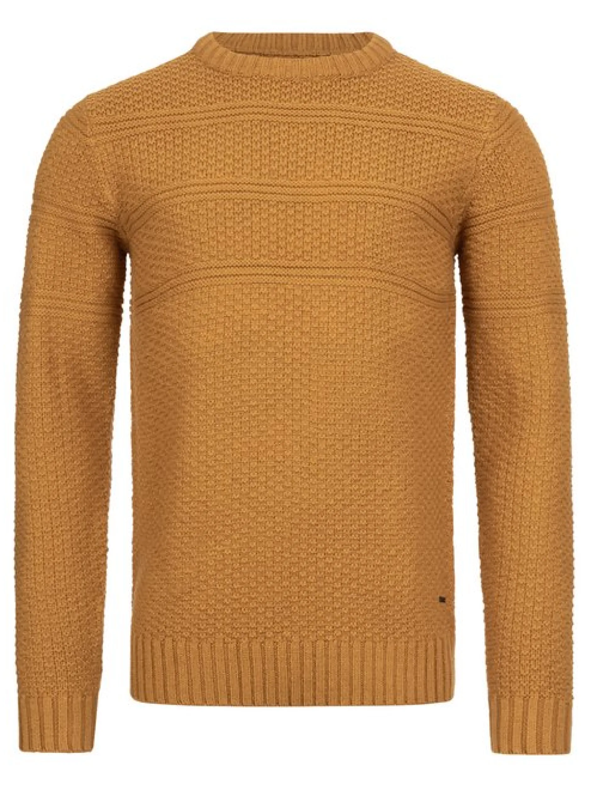 Indicode Herren Strickpullover - Mirek in cognac rot