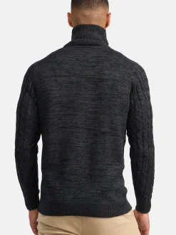 Indicode Herren Strickpullover - INHector in anthrazit