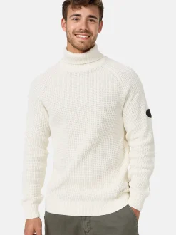 Indicode Herren Strickpullover - INHarlan in vanille weiß