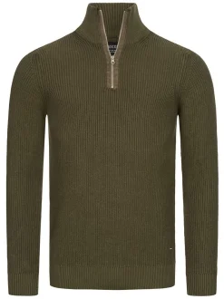 Indicode Herren Strickpullover - Mayer in khaki