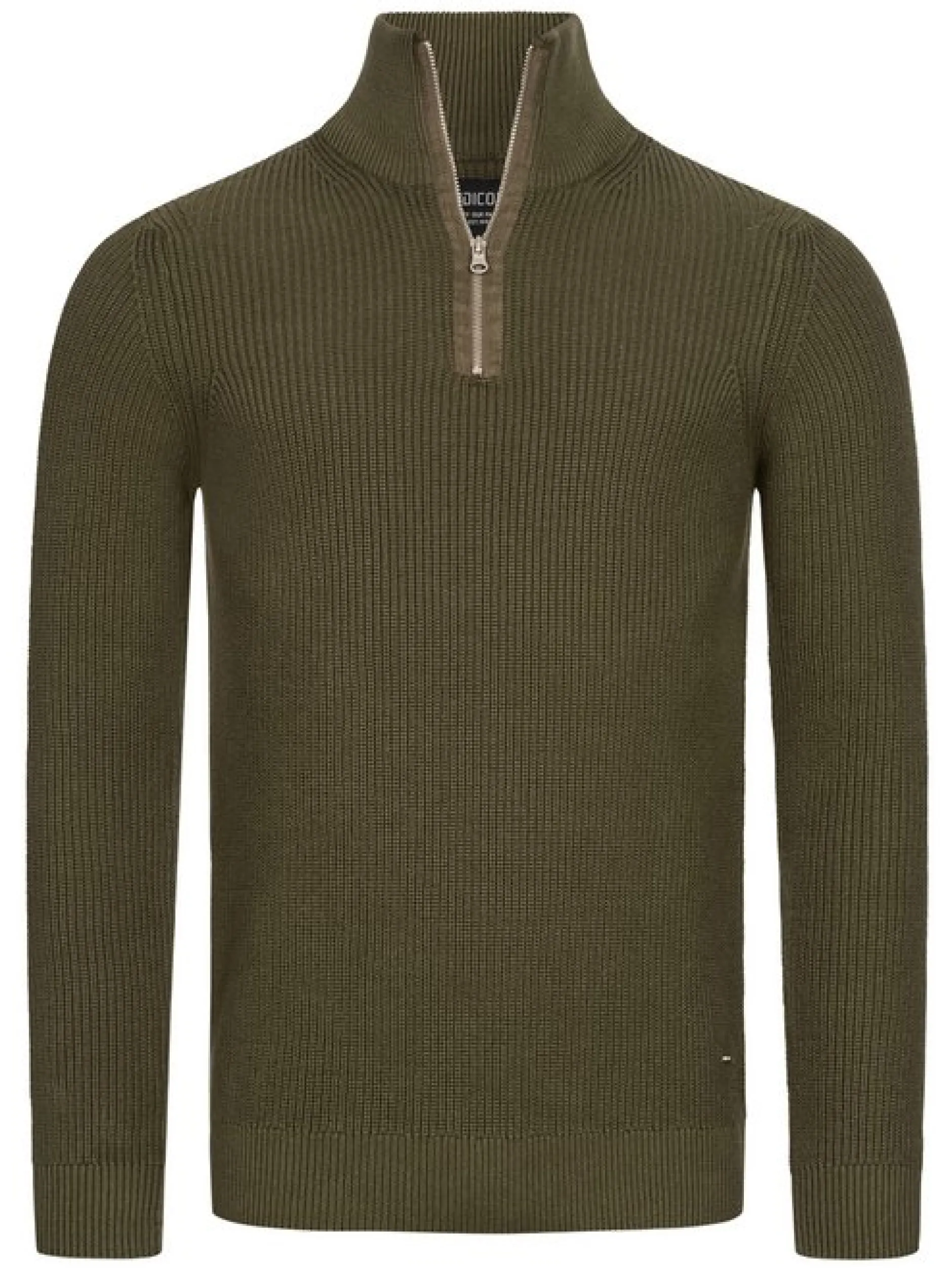 Indicode Herren Strickpullover - Mayer in khaki