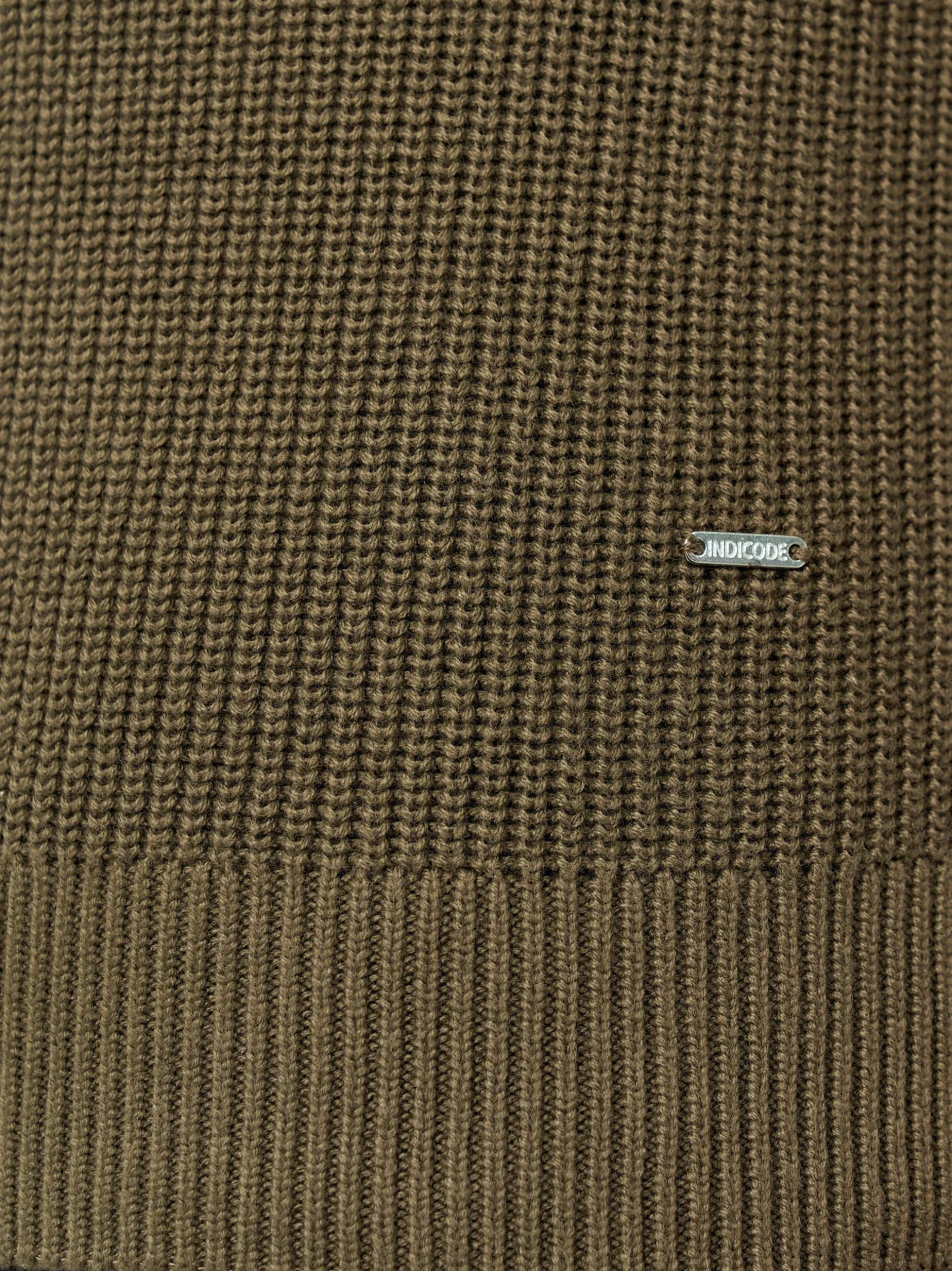 Indicode Herren Strickpullover - Mayer in khaki