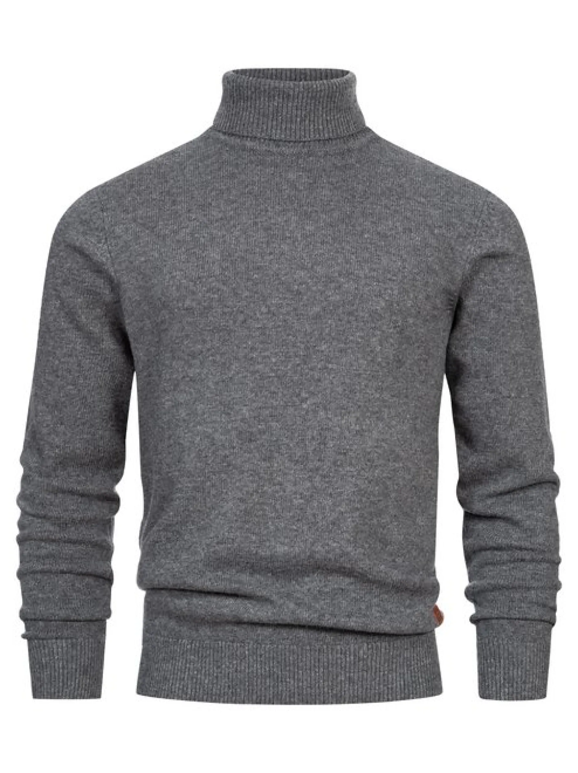 Indicode Herren Strickpullover - INMargous Roll Neck in anthrazit