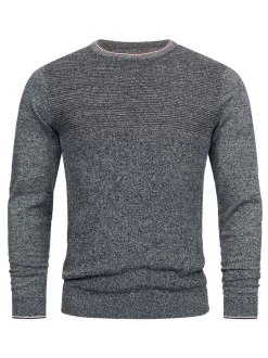 Indicode Herren Strickpullover - INReign in blau marine