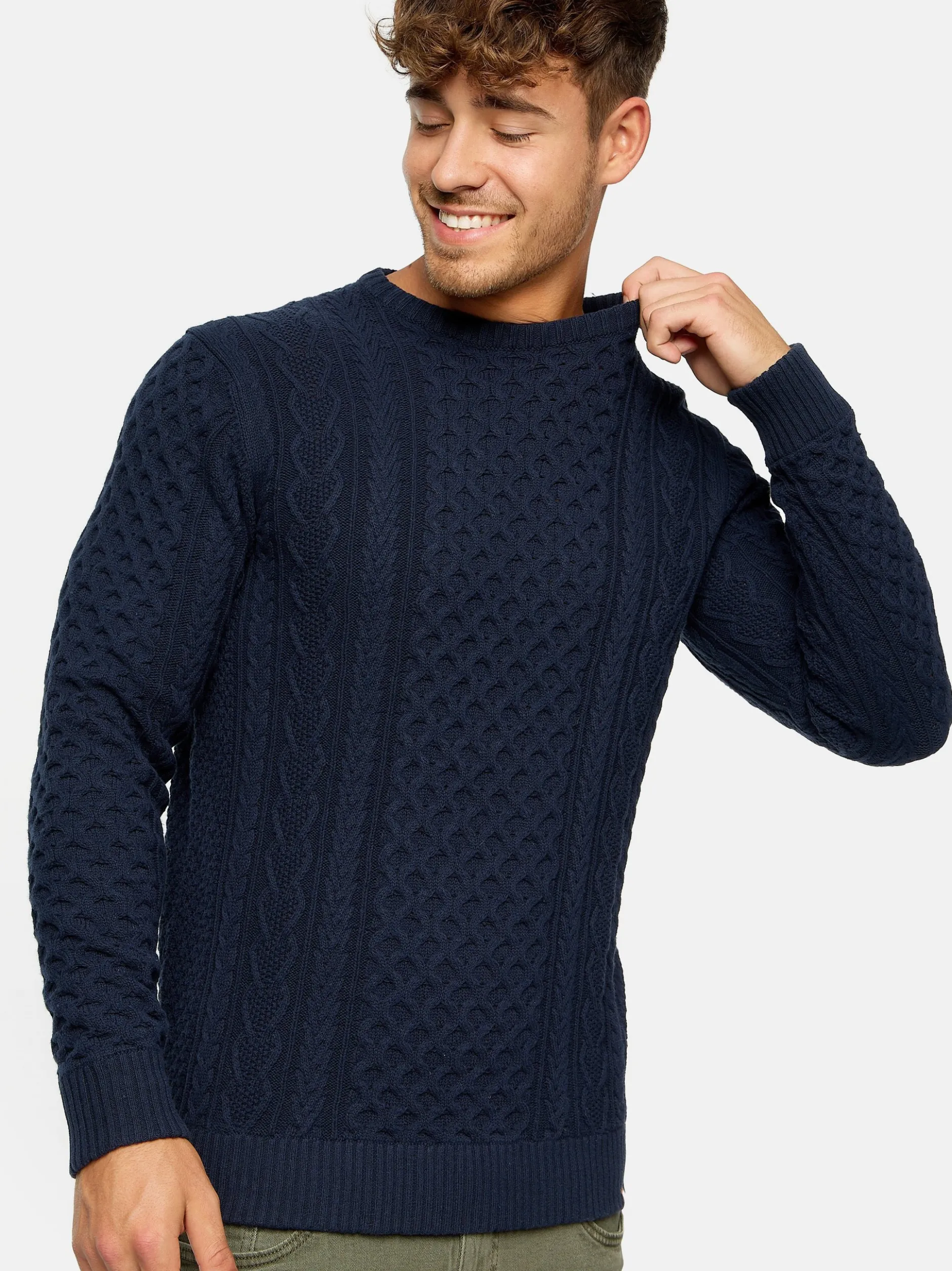 Indicode Herren Strickpullover - INBellin in marine