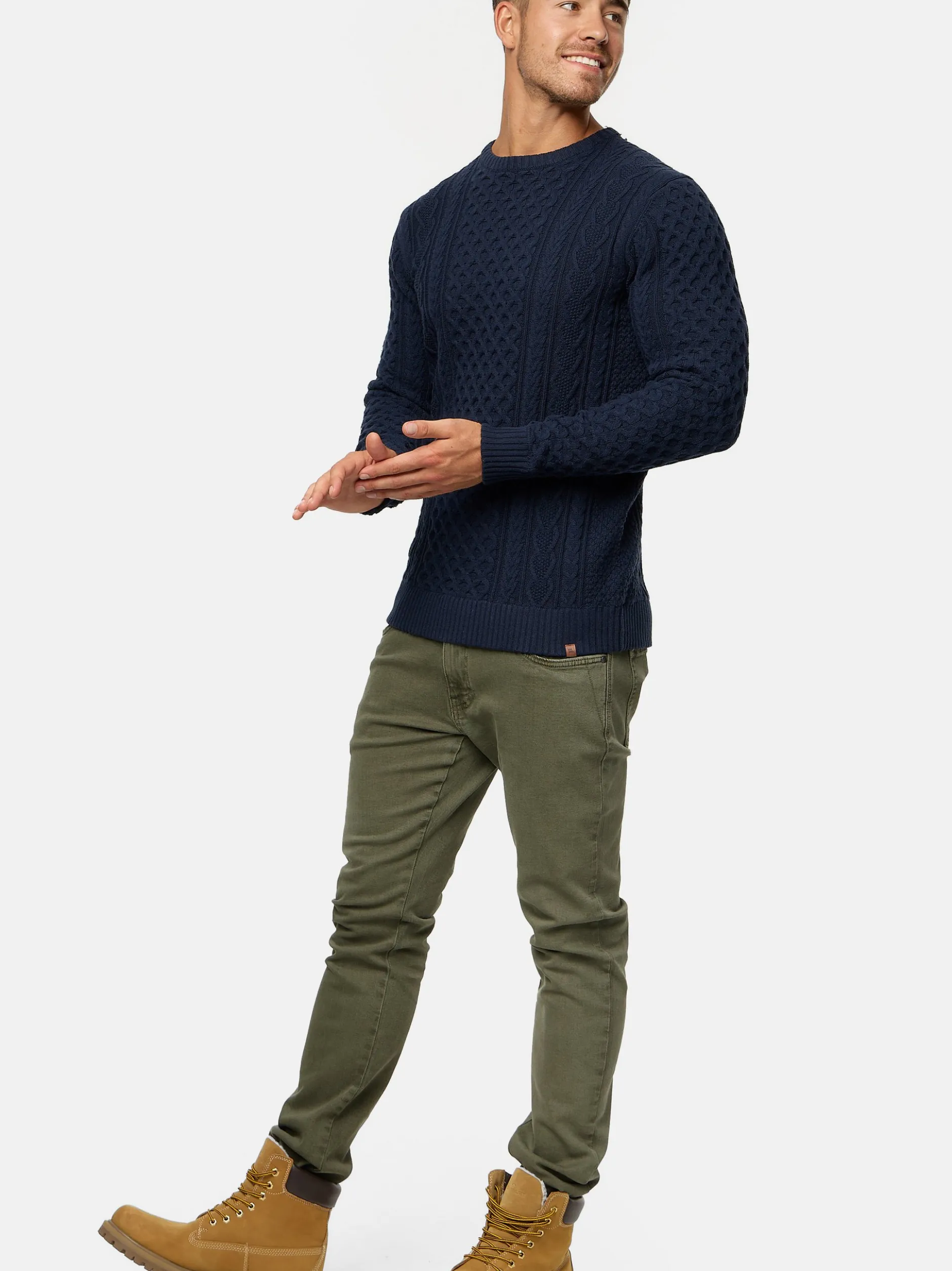 Indicode Herren Strickpullover - INBellin in marine
