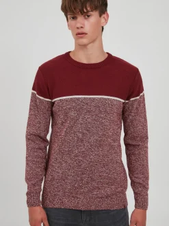 Indicode Herren Strickpullover - IDLynn in bordeaux