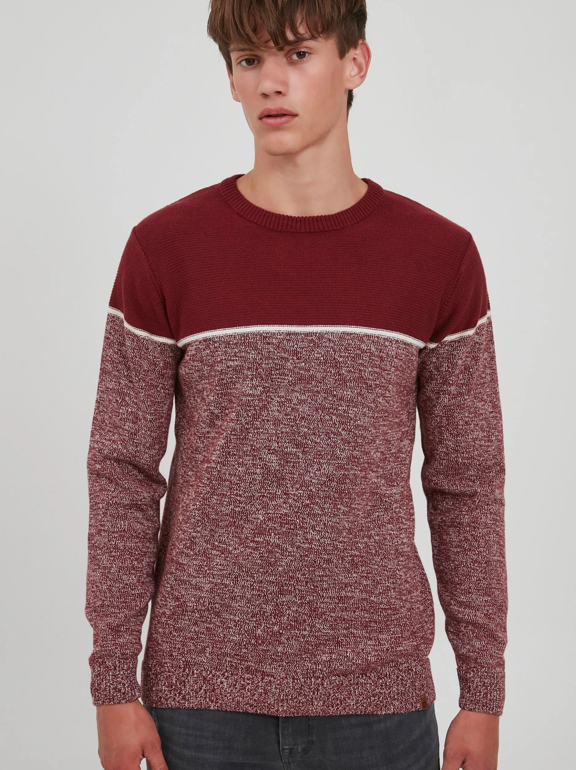 Indicode Herren Strickpullover - IDLynn in bordeaux
