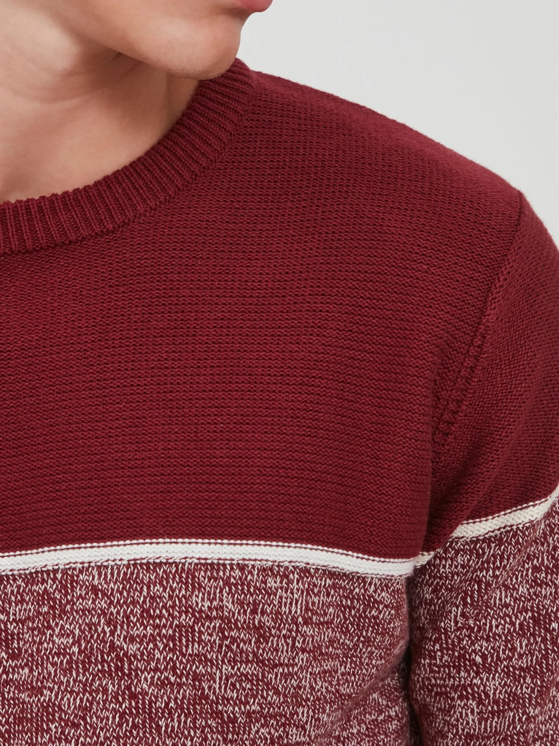 Indicode Herren Strickpullover - IDLynn in bordeaux