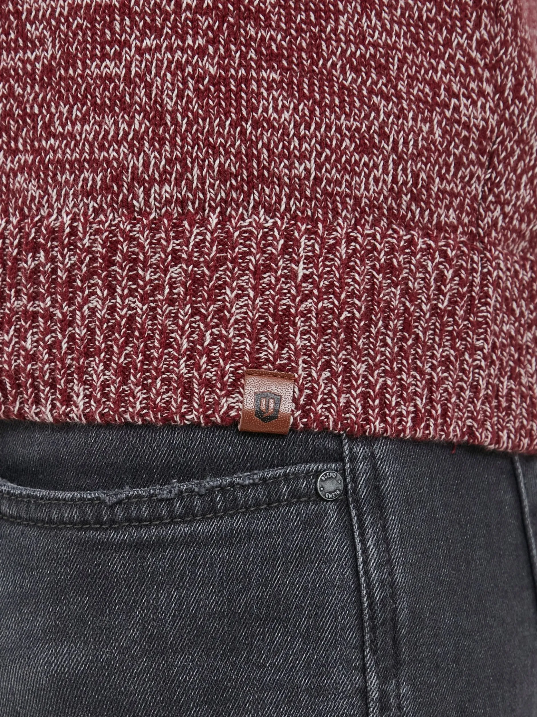 Indicode Herren Strickpullover - IDLynn in bordeaux